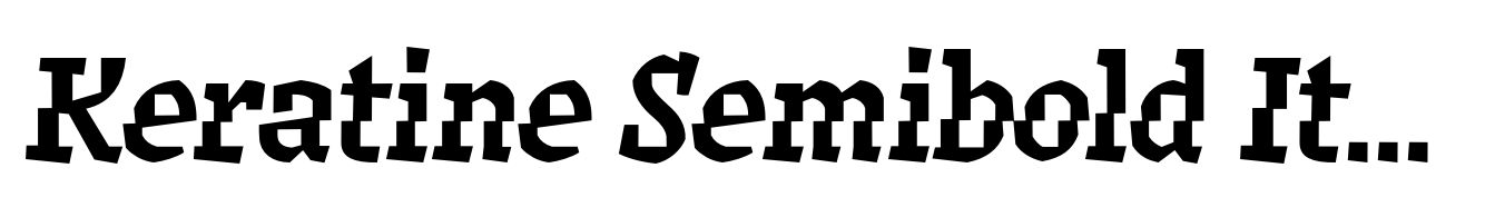 Keratine Semibold Italic